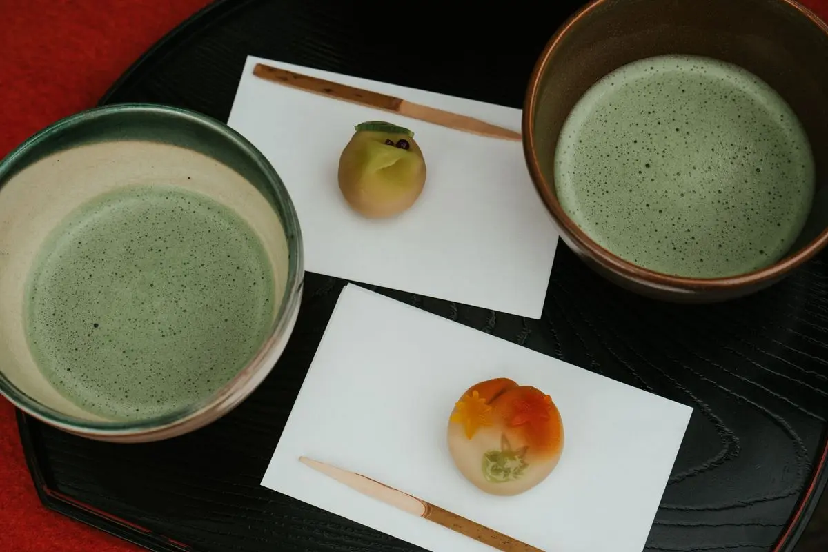 季節の和菓子と抹茶